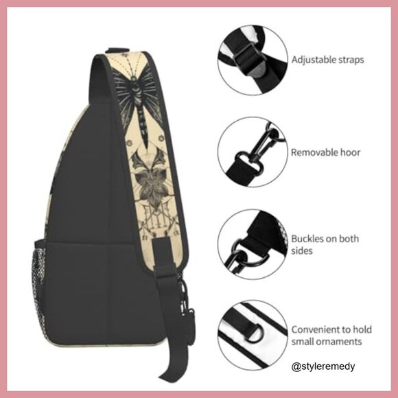Polyester Sling Backpack with Multiple Pockets for Hiking Travel